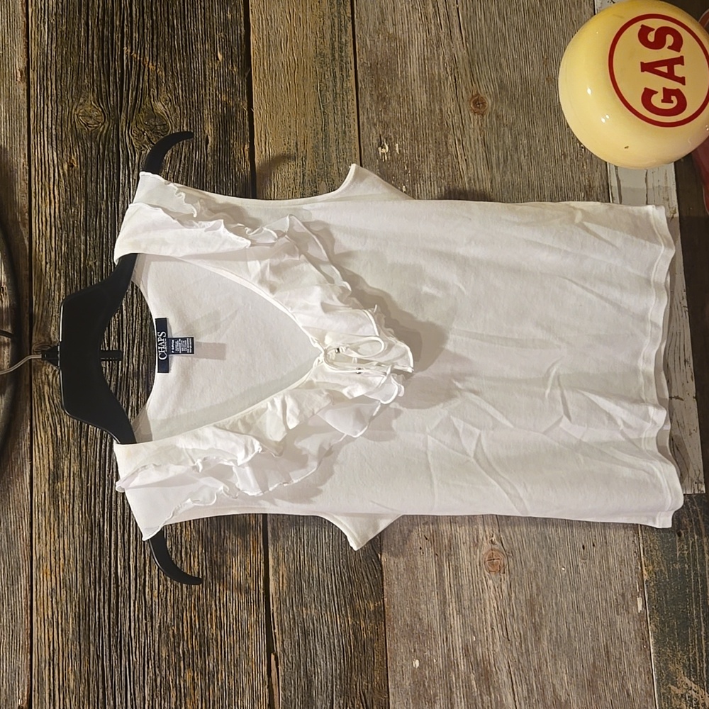Chaps petite sleeveless blouse